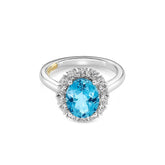 Aquamarine & Diamond Ring - Dracakis Jewellers